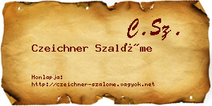 Czeichner Szalóme névjegykártya
